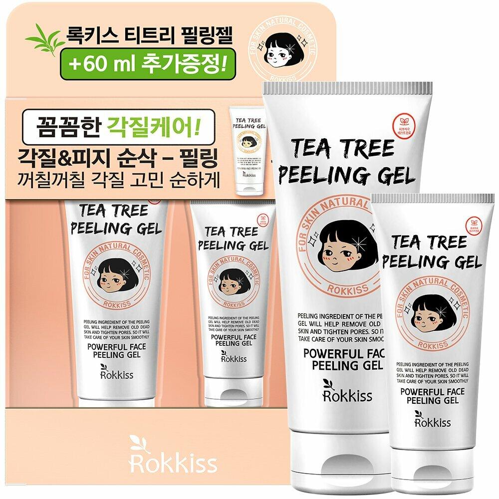 Специальный набор Rokkis Tea Tree Peeling Gel (120мл + 60мл)