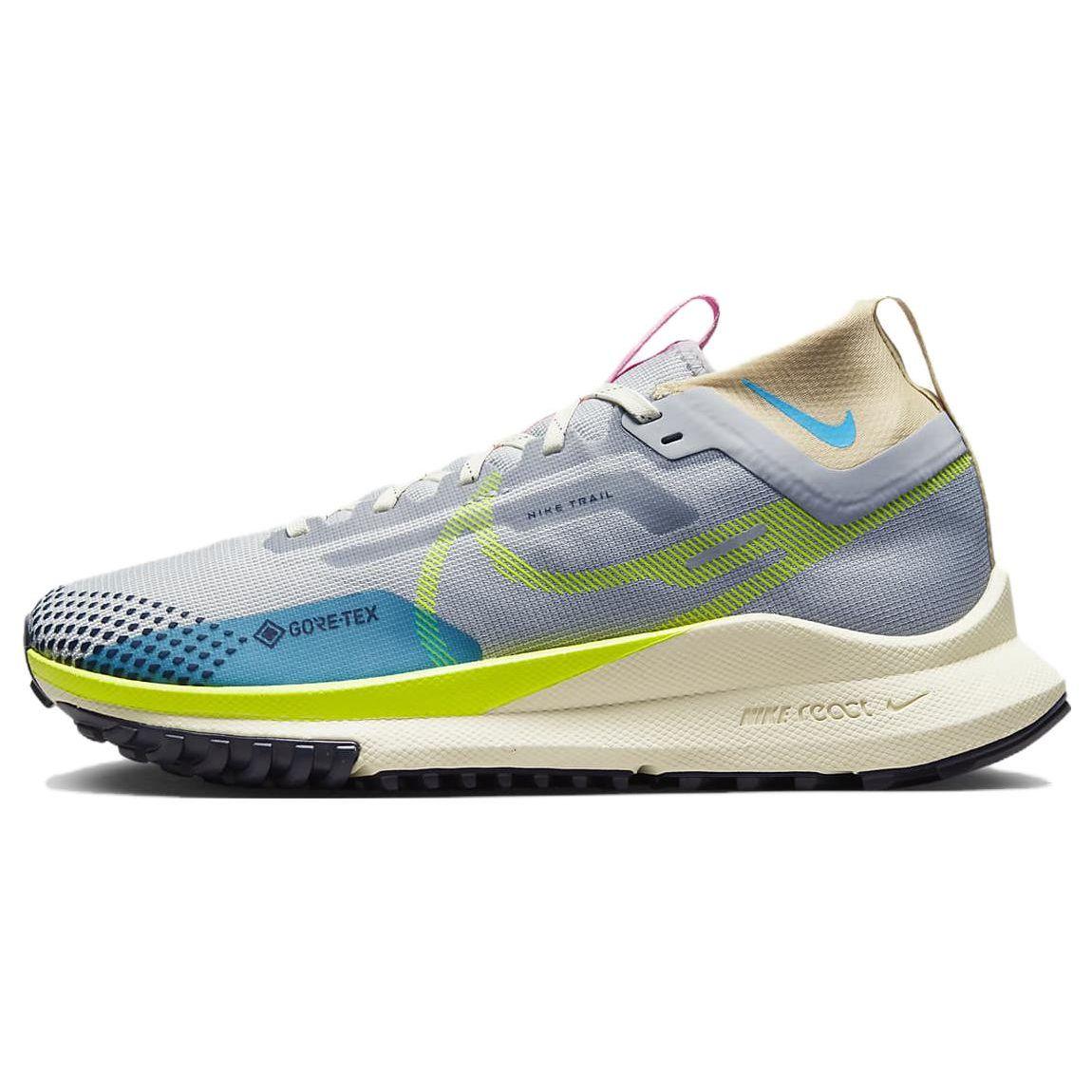 Женские кроссовки Nike React Pegasus Trail 4 GORE-TEX Wolf Grey Volt Stadium-Green Baltic-Blue DJ7929-002 37.5