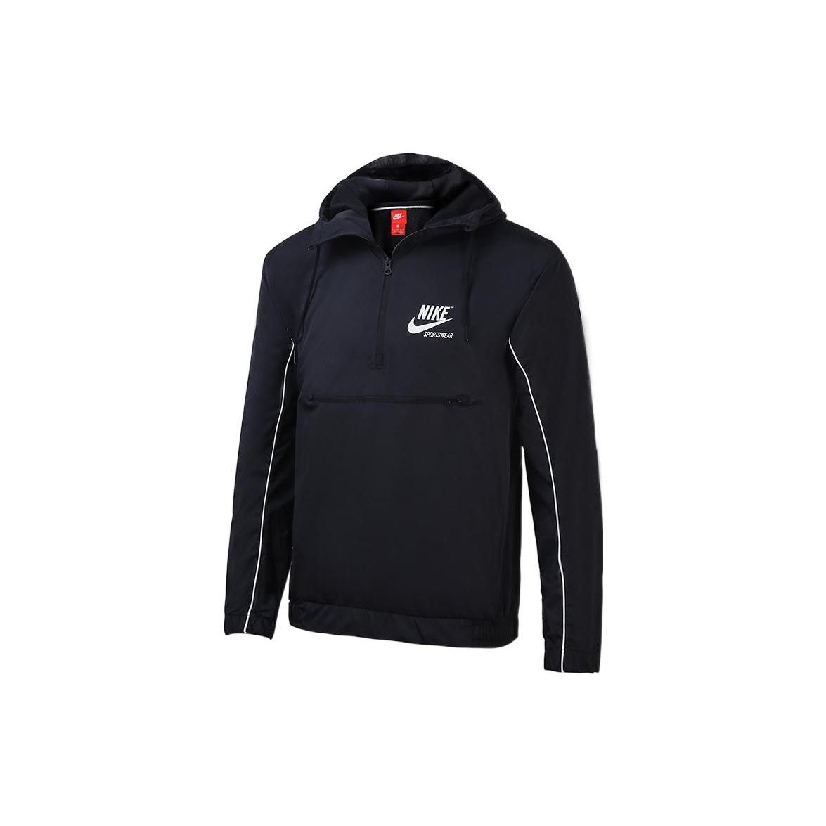 Мужская куртка с длинным рукавом и капюшоном с надписью Nike, черная AT5283-010 M