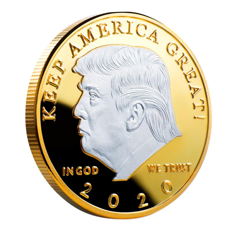 Трамп держит Америку великой, двухцветная, пруф, как монеты, крутая памятная монета Трампа, украшение для коллекционирования монет