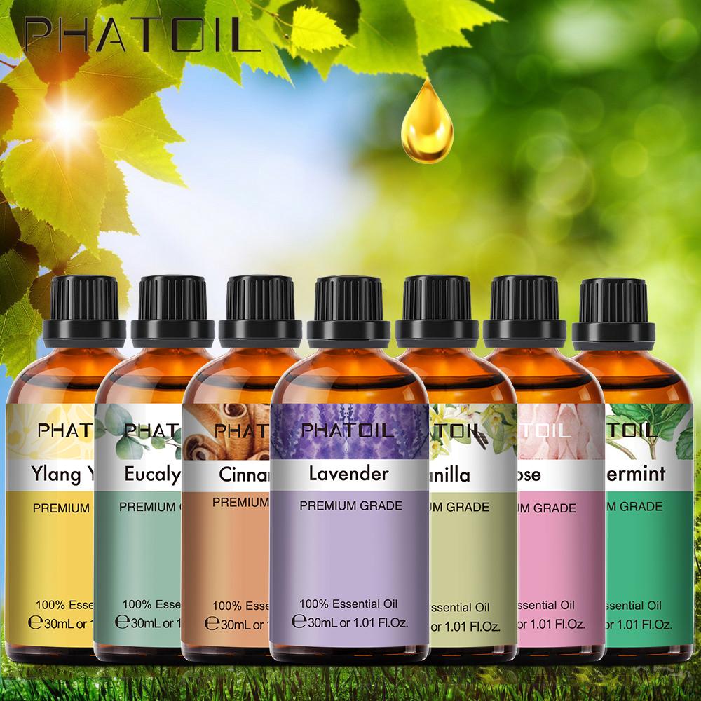 PHATOIL 30 мл чистые эфирные масла терапевтического класса для ароматерапии Уход за волосами и кожей Роза, лаванда, ваниль, жасмин, ароматические масла для диффузора Sweet Orange