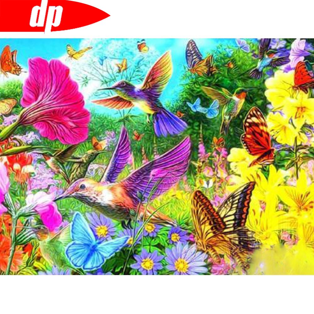 Алмазная картина 5D DIY Полная круглая вышивка стразами с изображением животных 20X30CM