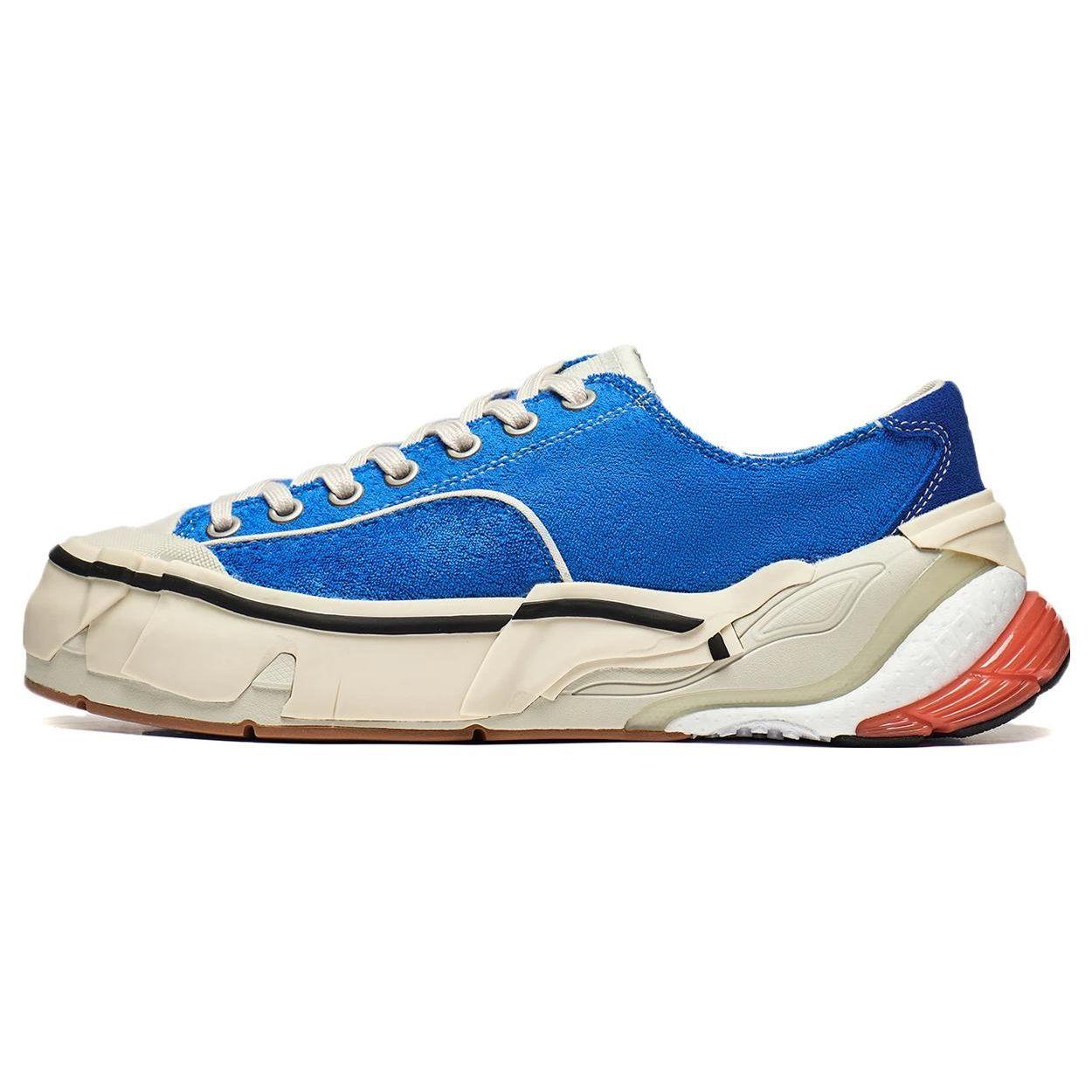 Li Ning Wu Ji нескользящие износостойкие низкие спортивные повседневные туфли мужские кроссовки синие AZGT037-5 43