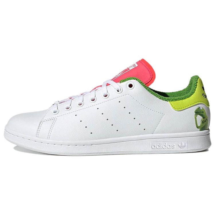 adidas The Muppets x Stan Smith Kermit the Frog — кроссовки унисекс Pink Tongue White Cloud-White Pantone GZ3098 35⅔