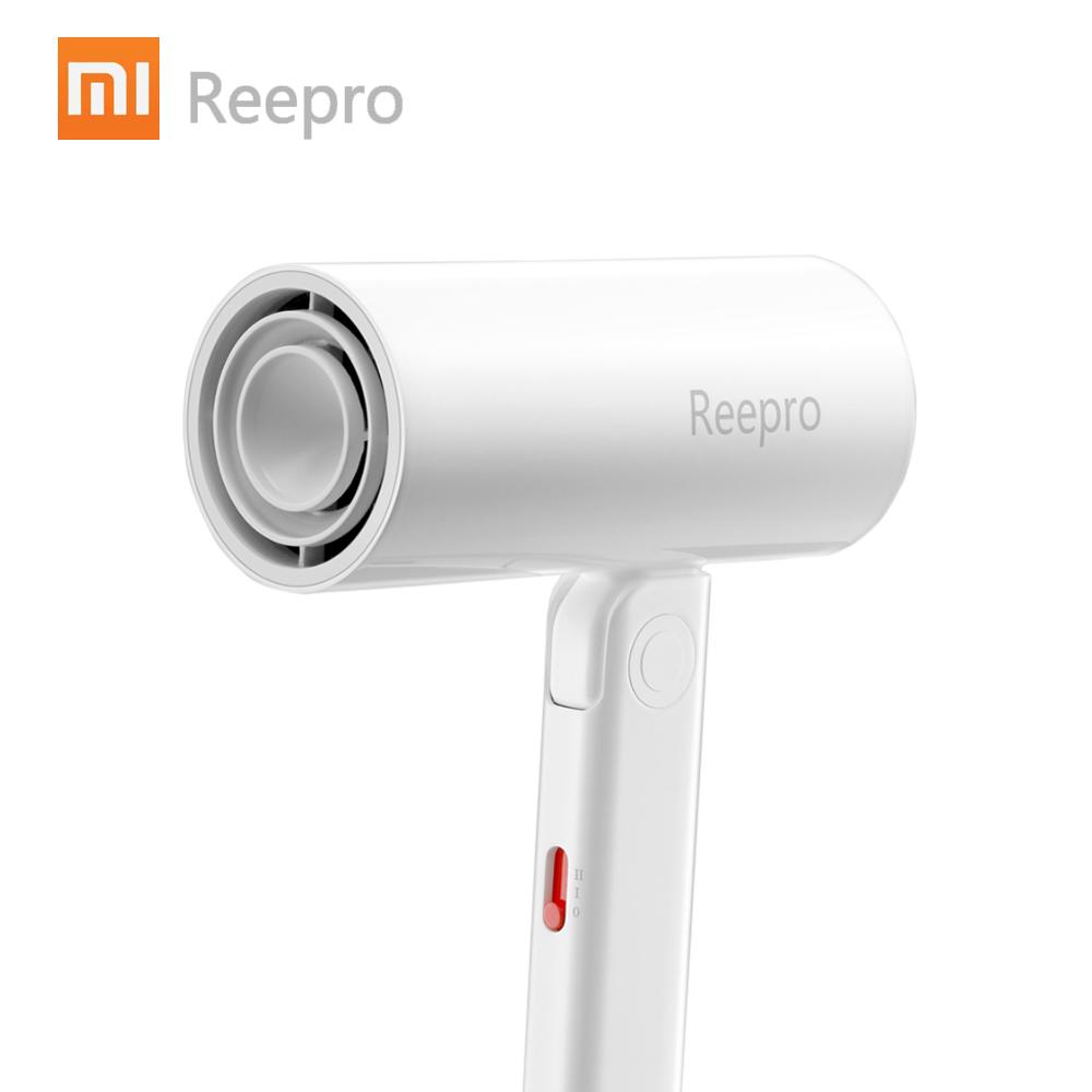 Мини-фен Reepro, дорожный электрический фен, быстросохнущий, 1300 Вт, анион высокой мощности, портативный складной фен, воздуходувка для домашних дорожных наборов белый