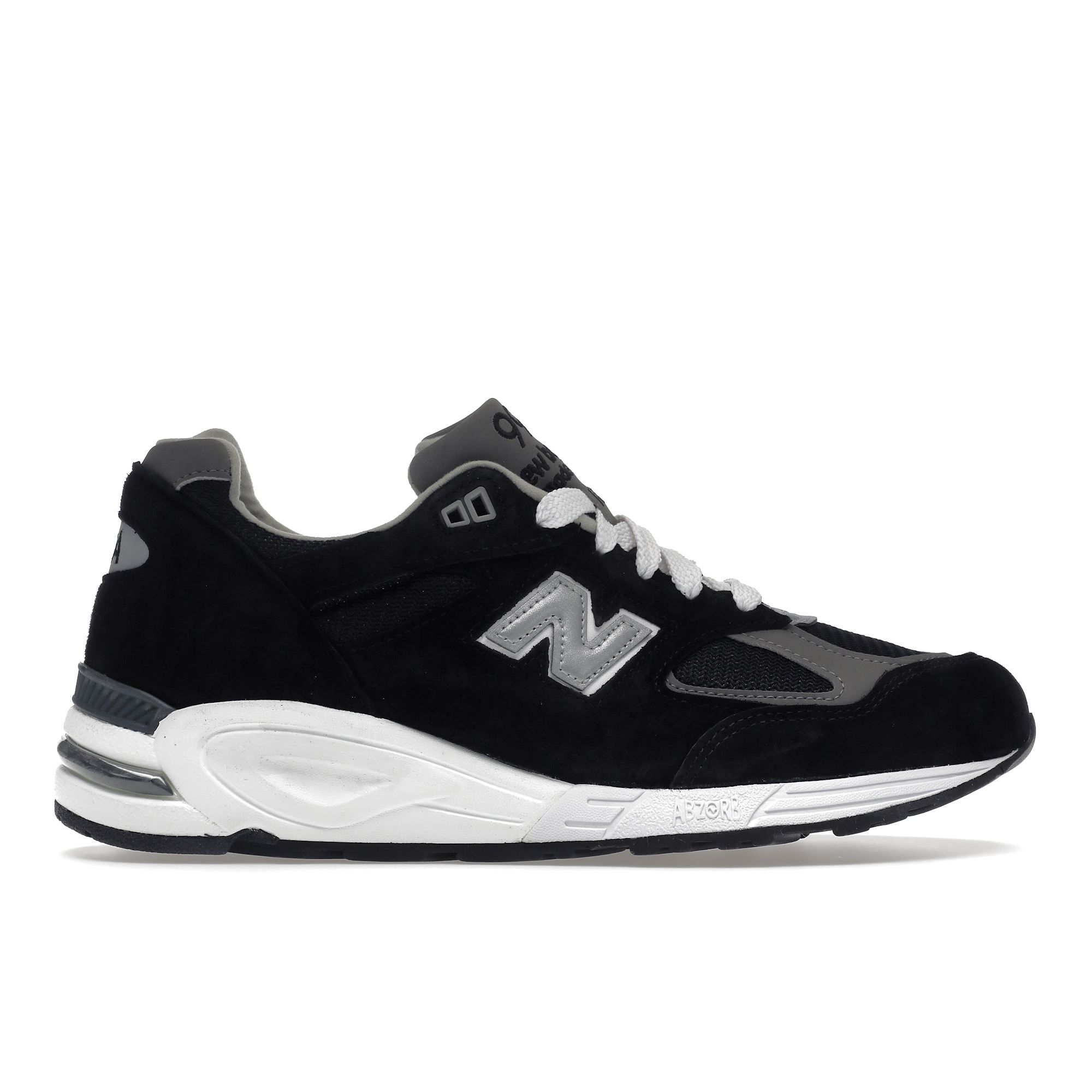 Черно-серые кроссовки унисекс New Balance 990v2 Made in USA M990BL2 38.5