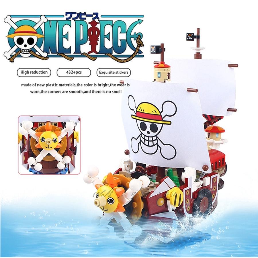  432PCS SY6299 Солнечный пиратский корабль Луффи Цельные строительные блоки Развивающие игрушки Кирпичи Игрушки