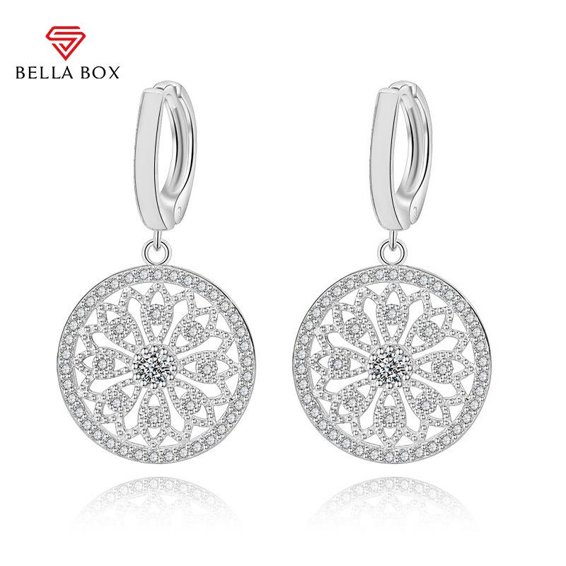 BELLA BOX Роскошные серьги «Ловец снов» Изысканные ювелирные изделия Свадебная вечеринка Оптовая продажа Подарок белый