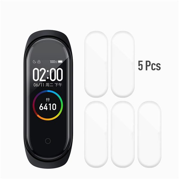 5 шт. мягкая гидрогелевая защитная пленка из ПЭТ для Xiaomi Mi Band 4, защитная пленка, полноэкранная пленка HD