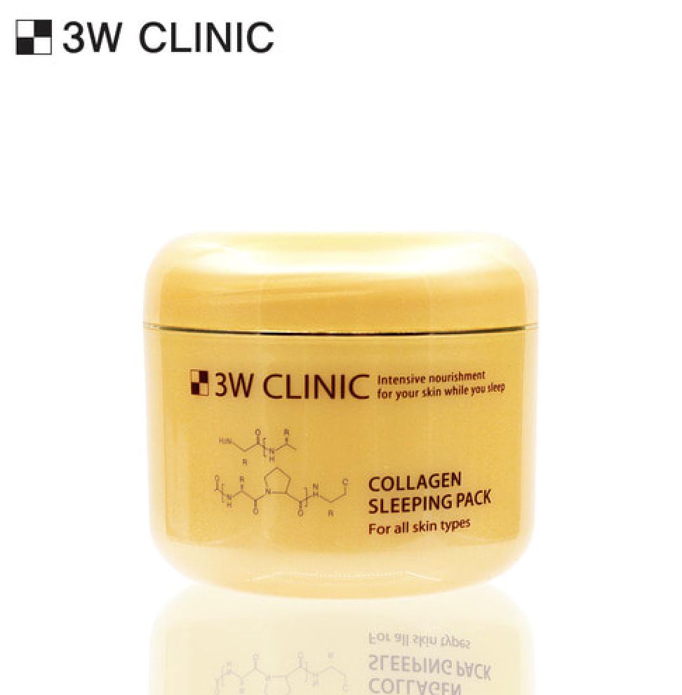 3W CLINIC Collagen Sleeping Pack 100 мл (3 варианта) #1PCS