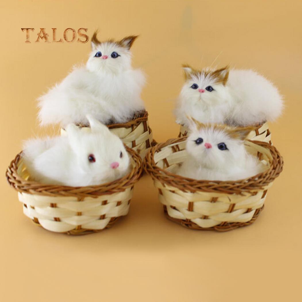 Прекрасная имитация животного, кукла, плюшевая мини-корзина, кошка, кролик, собака, детские рождественские игрушки, игрушки для всех возрастов one size