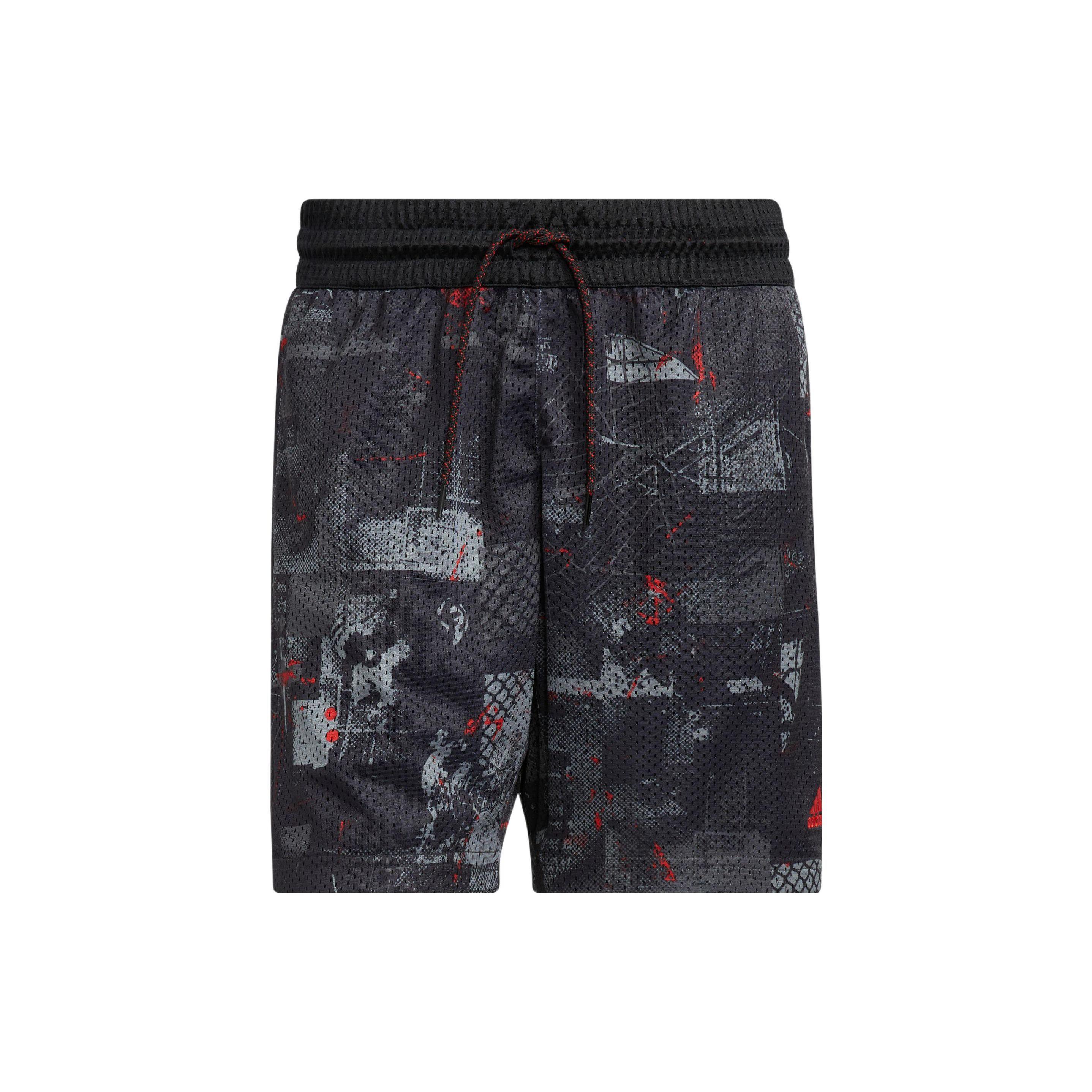 Adidas Dame Dolla RV S Свободные баскетбольные шорты с цветными блоками и шнурком Мужские брюки черные HE6373 XL