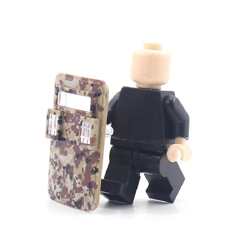 5 шт. камуфляжный щит, оружие SWAT Specia Force, мини-фигурка, пистолет, строительные блоки, комплект, наборы кирпичей, модель оружия, детские игрушки