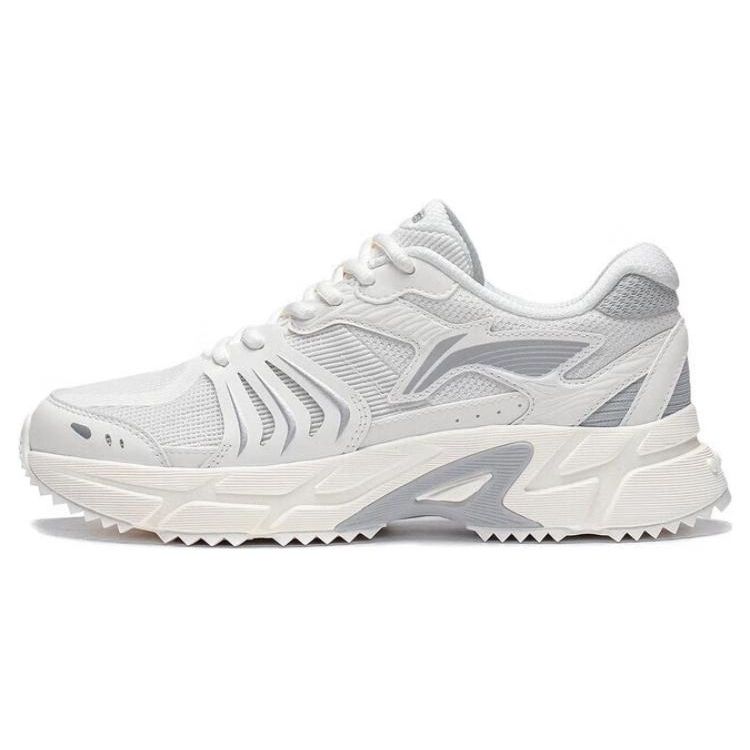 Кроссовки женские Li Ning Shiguang Durable Breathable Low-Top Running Shoes White Gray ARXT006-3 35