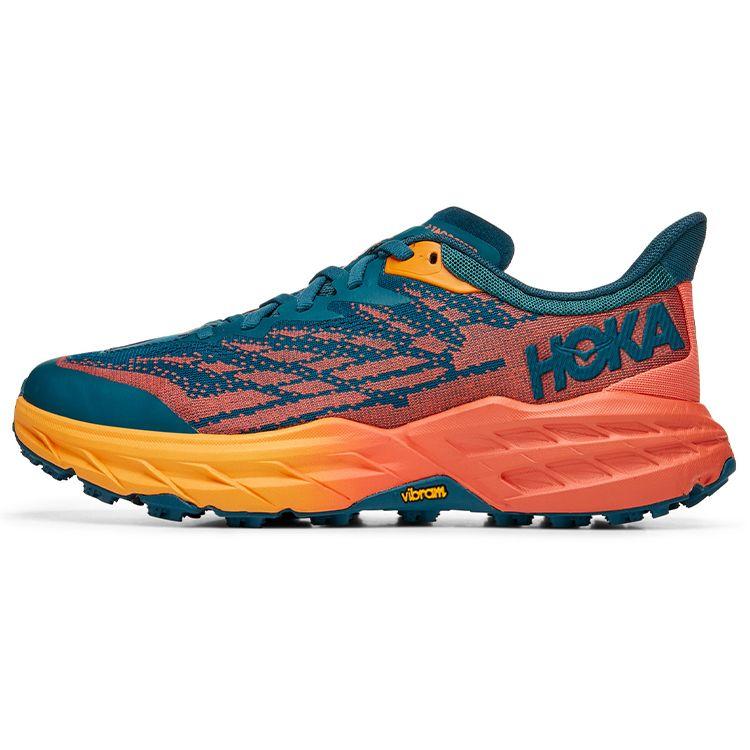 HOKA Speedgoat 5 Wide Blue Coral Camellia Женские кроссовки Оранжевые 1123160-BCCML 36