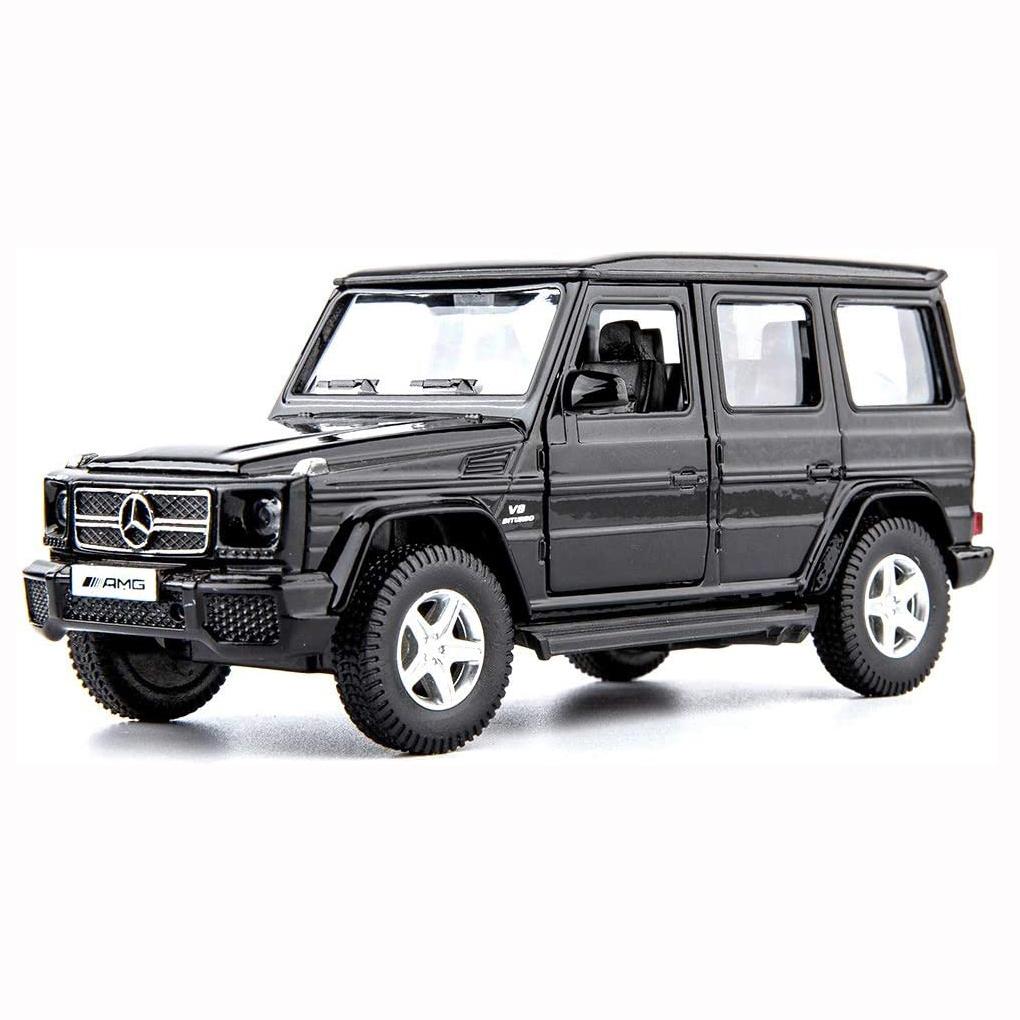 Модель литого автомобиля G63 в масштабе 1/36, игрушечный автомобиль G Wagon из цинкового сплава для детей, игрушечный автомобиль с откатным механизмом для малышей, подарок для мальчиков и девочек 1/36-13.5x5.8x5.5cm чёрный