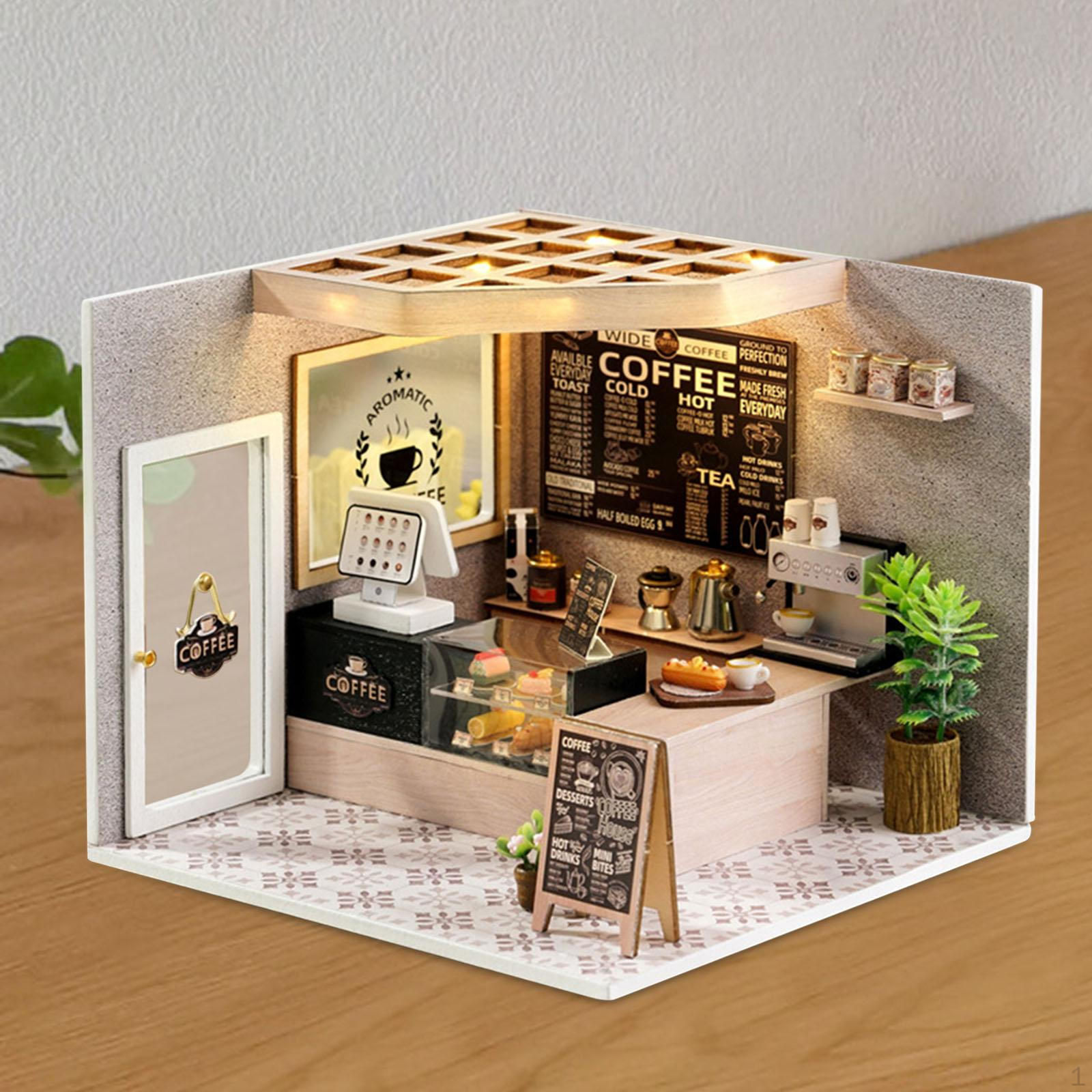 Кукольный дом DIY Комплект мебели Ремесла Украшения Модель Творческая комната Дети Cafe
