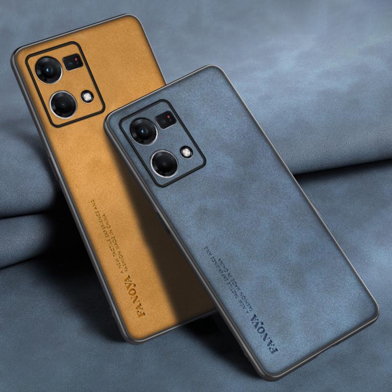 Роскошный чехол из искусственной кожи для OPPO Reno 7 4G 8 Pro Plus 7 Lite 7Z 5G, матовый силиконовый защитный чехол для телефона OPPO F21 Pro Reno 7 4G чёрный