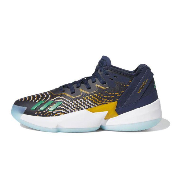 Адидас ДОН. Выпуск № 4 Мужские кроссовки Utah Jazz Blue Team, темно-синие, Team Green GY6504 40⅔