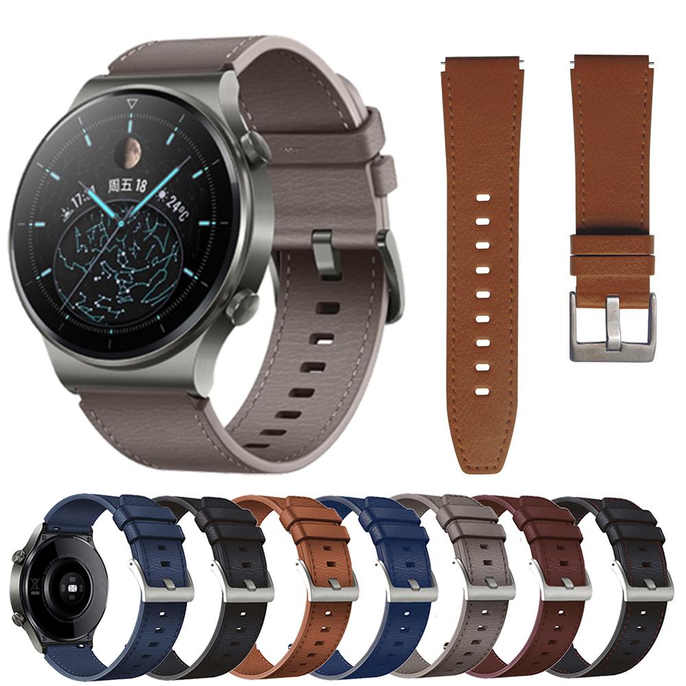 Кожаный ремешок 22 мм для Huawei Watch GT2 Pro, сменный ремешок для смарт-часов Huawei Honor Magic Watch 2, 46 мм