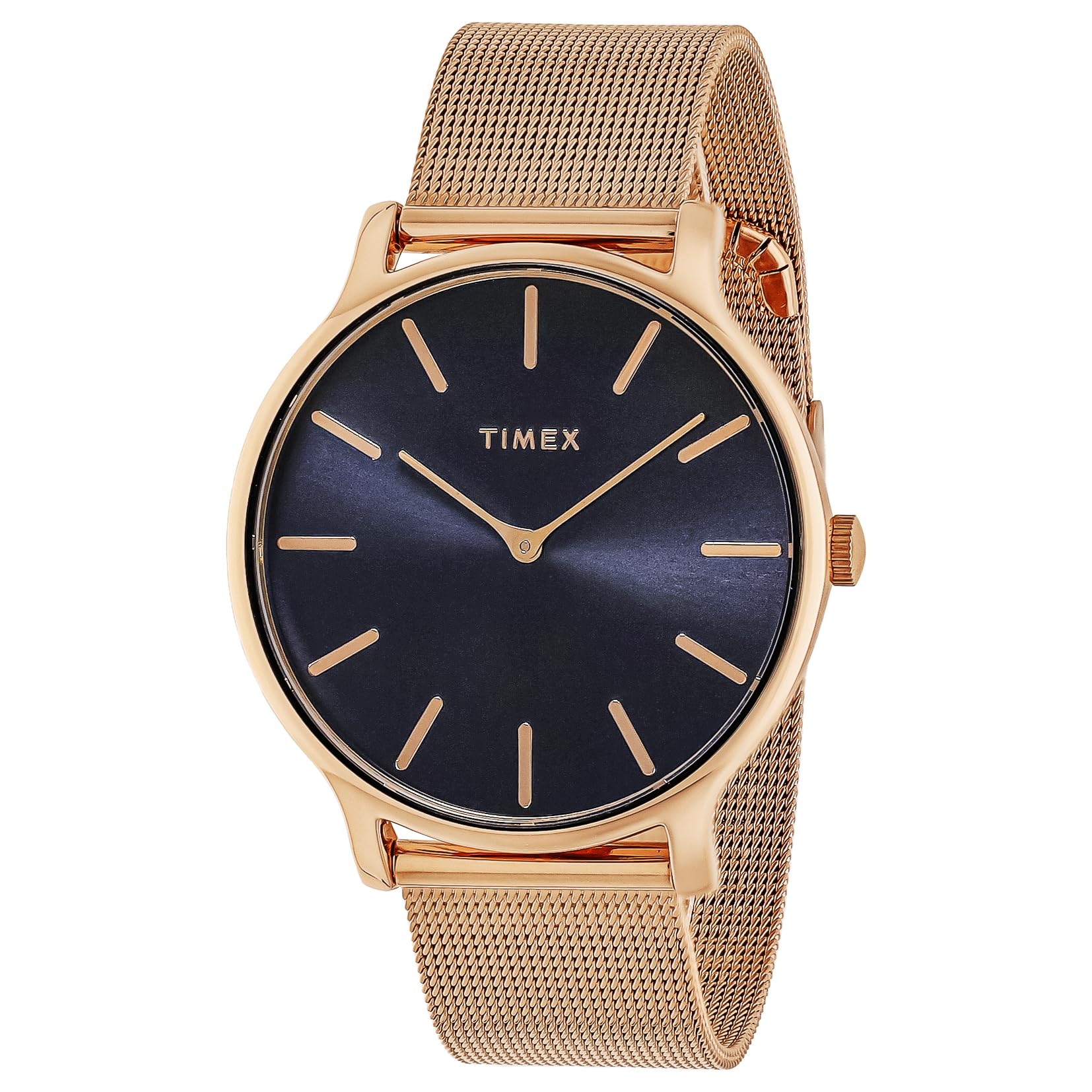 [TIMEX] Timex Transcend TRANSCEND черный циферблат нержавеющая сталь минеральное стекло кварцевые часы филиппинский бренд TW2W19600 мужские розовое золото