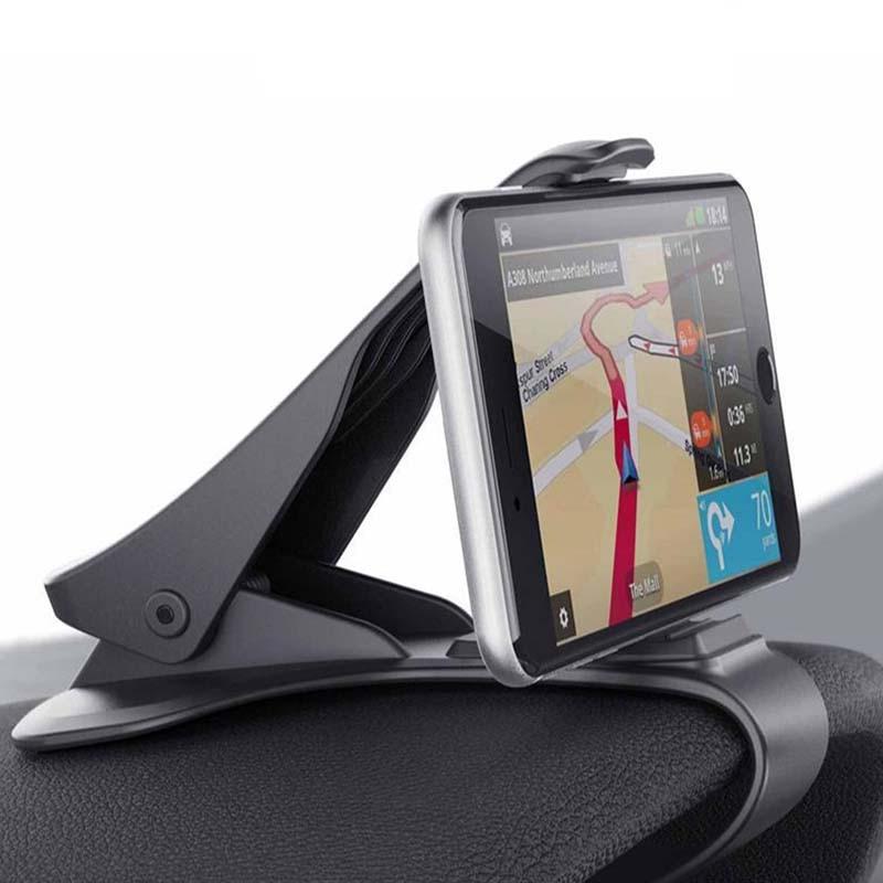 Автомобильный держатель для телефона 6,5-дюймовый GPS-навигатор, держатель для телефона на приборной панели в автомобиле для универсального зажима для мобильного телефона, кронштейн для подставки чёрный