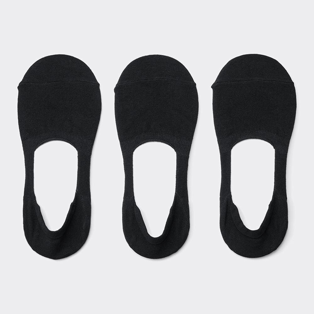  Gu By Uniqlo Носки-следки 3 пары С противоскользящим покрытием 09 BLACK/ONE SIZE