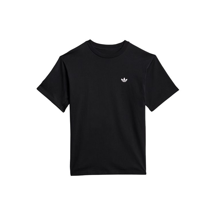 Adidas Originals Trefoil Skateboarding 4.0 Футболка с буквенным логотипом и круглым вырезом с короткими рукавами, топы унисекс, черные GM5177 M