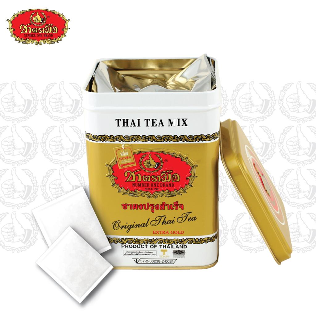 Тайский чай Chatramue Premium с золотой этикеткой, пакетик в банке (верхние чайные листья), 2,5 г x 50 пакетиков - тайский 2.5 g x 50 sachets золотой
