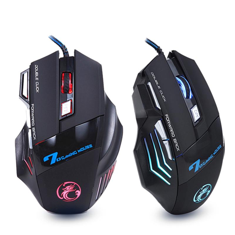 Проводная мышь RGB, игровая мышь для компьютера, эргономичная мышь Mause Gamer с кабелем подсветки, бесшумная USB-мышь с разрешением 5500 точек на дюйм для ноутбука Silent without box