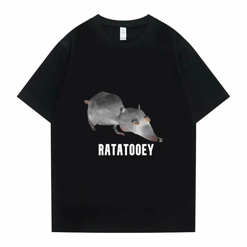 Новые футболки Harajuku RATATOOEY, футболка с забавным принтом мыши, летняя унисекс женская мода, креативные футболки с коротким рукавом, унисекс, свободная футболка L