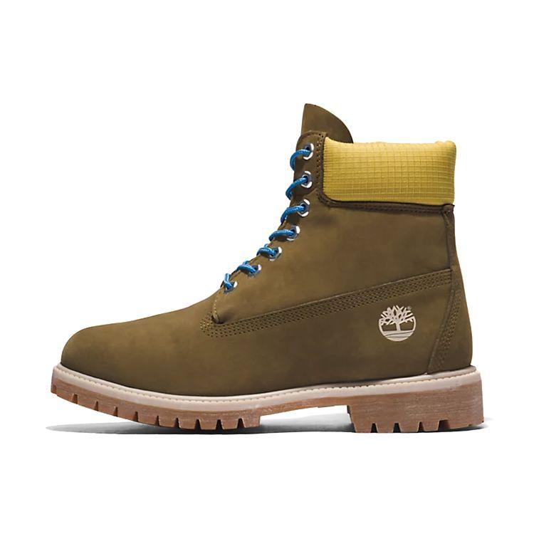 Timberland Premium 6 дюймов теплые прочные повседневные удобные ботинки до середины голени для отдыха на открытом воздухе мужские ботинки зеленые желтые A5NZM327 41