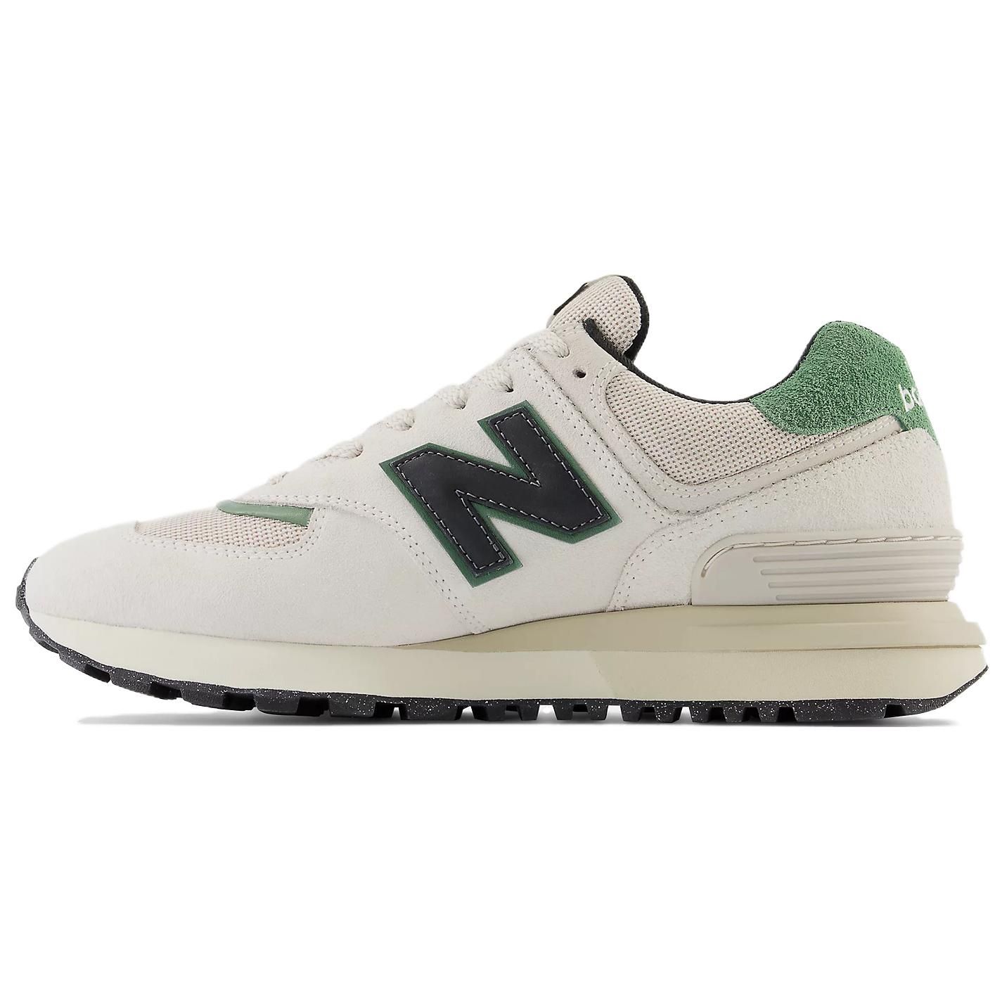Кроссовки унисекс New Balance 574 Legacy белые, черные, зеленые U574LGFW 37.5