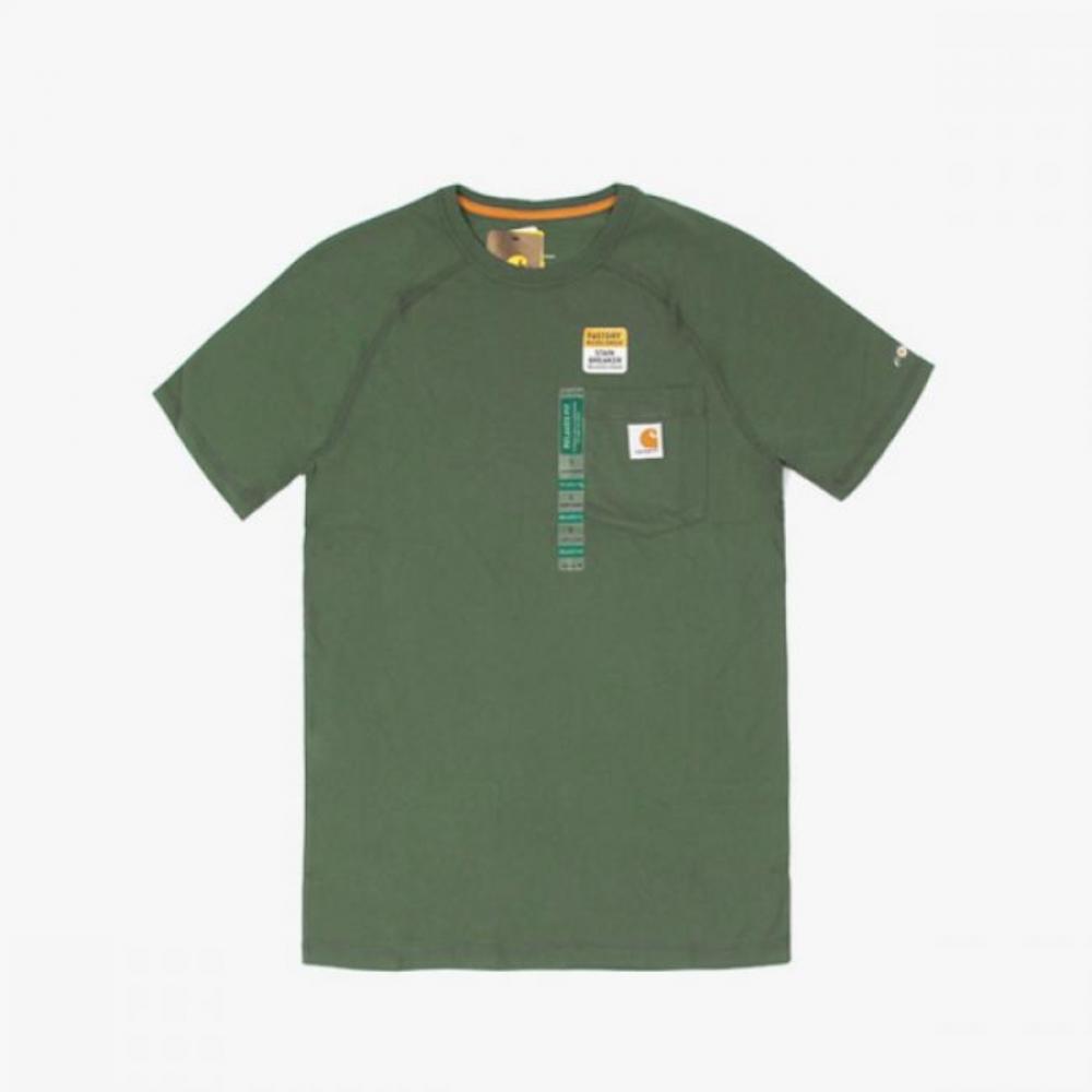 Футболка с коротким рукавом Carhartt 100410 Force Cotton Del Monte Pocket Moss 6016 6016 S