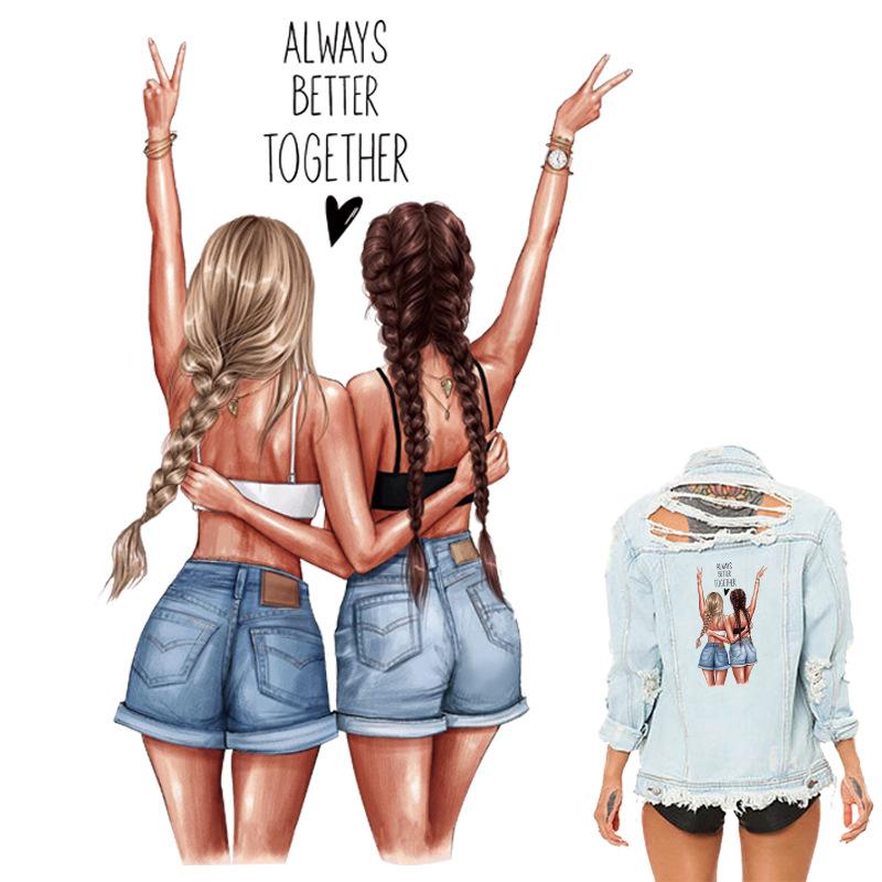 Нашивки Better Sister, термопрессовые толстовки с железом на виниле, топы, моющиеся значки уровня А, нашивки
