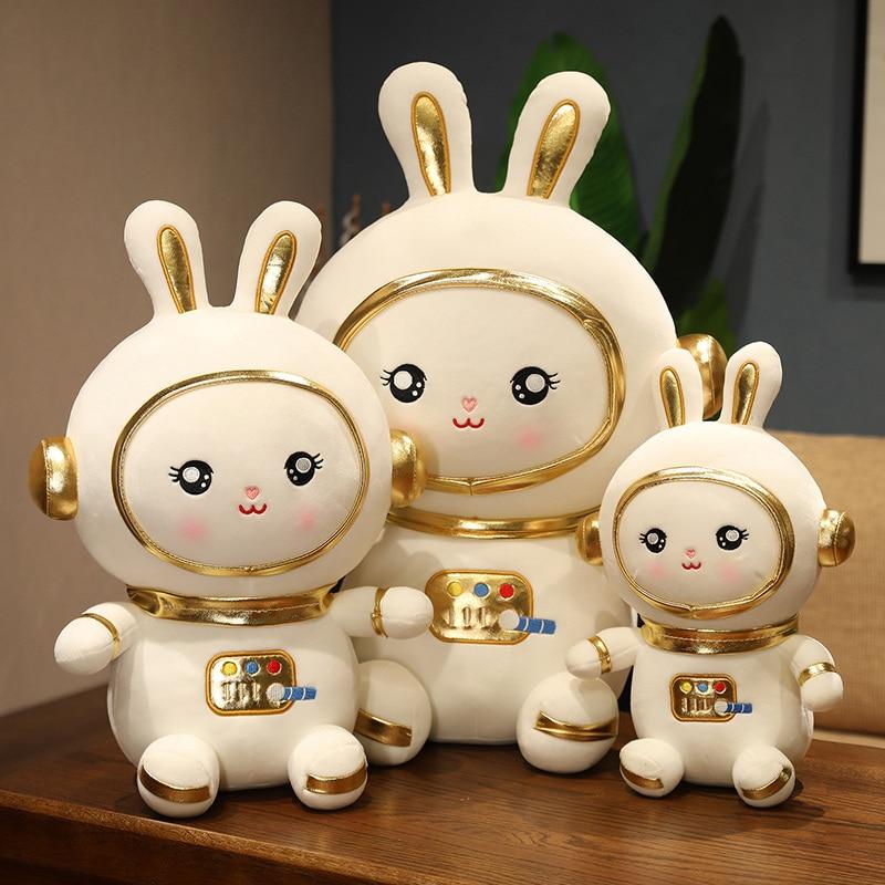 Милые плюшевые куклы кролика Kawaii, высококачественные подушки в виде животных-астронавтов, мультяшные игрушки, мягкие для девочек, детей, рождественский подарок 25cm