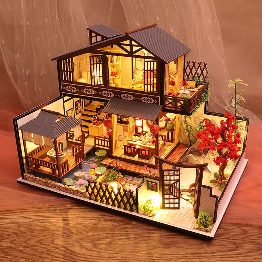 3D деревянный кукольный домик древний город DIY миниатюрная модель рождественские подарки игрушки One Size
