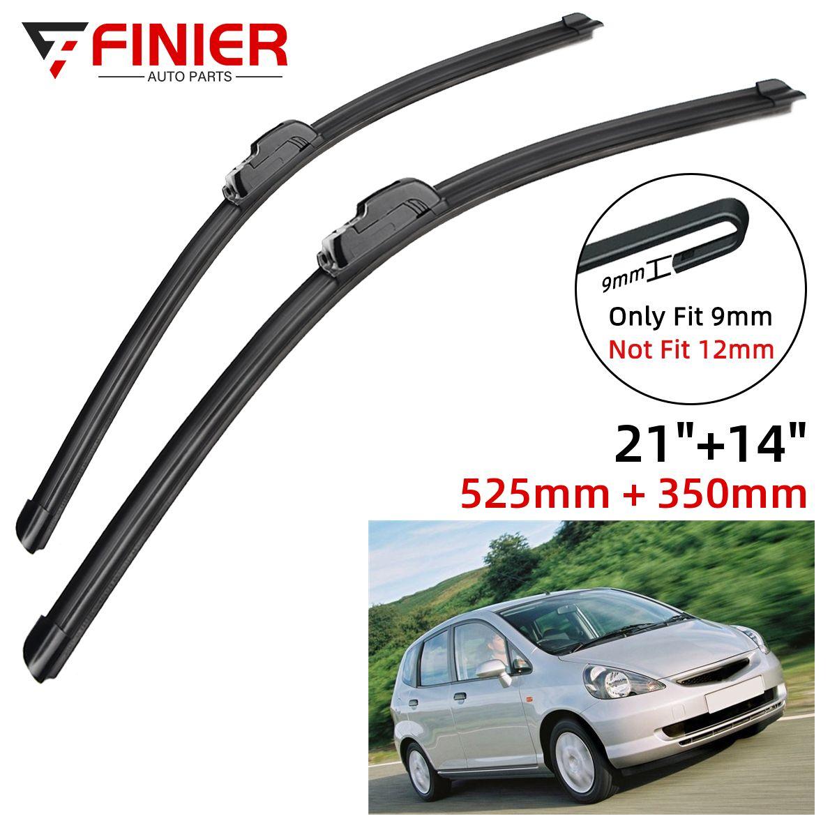 2 шт. щетки стеклоочистителя для Honda Fit Jazz MK1 2002-2008 21  14  подходят для переднего лобового стекла, щетки для окон, резак, аксессуары 2004 2005 2006 2007 2008