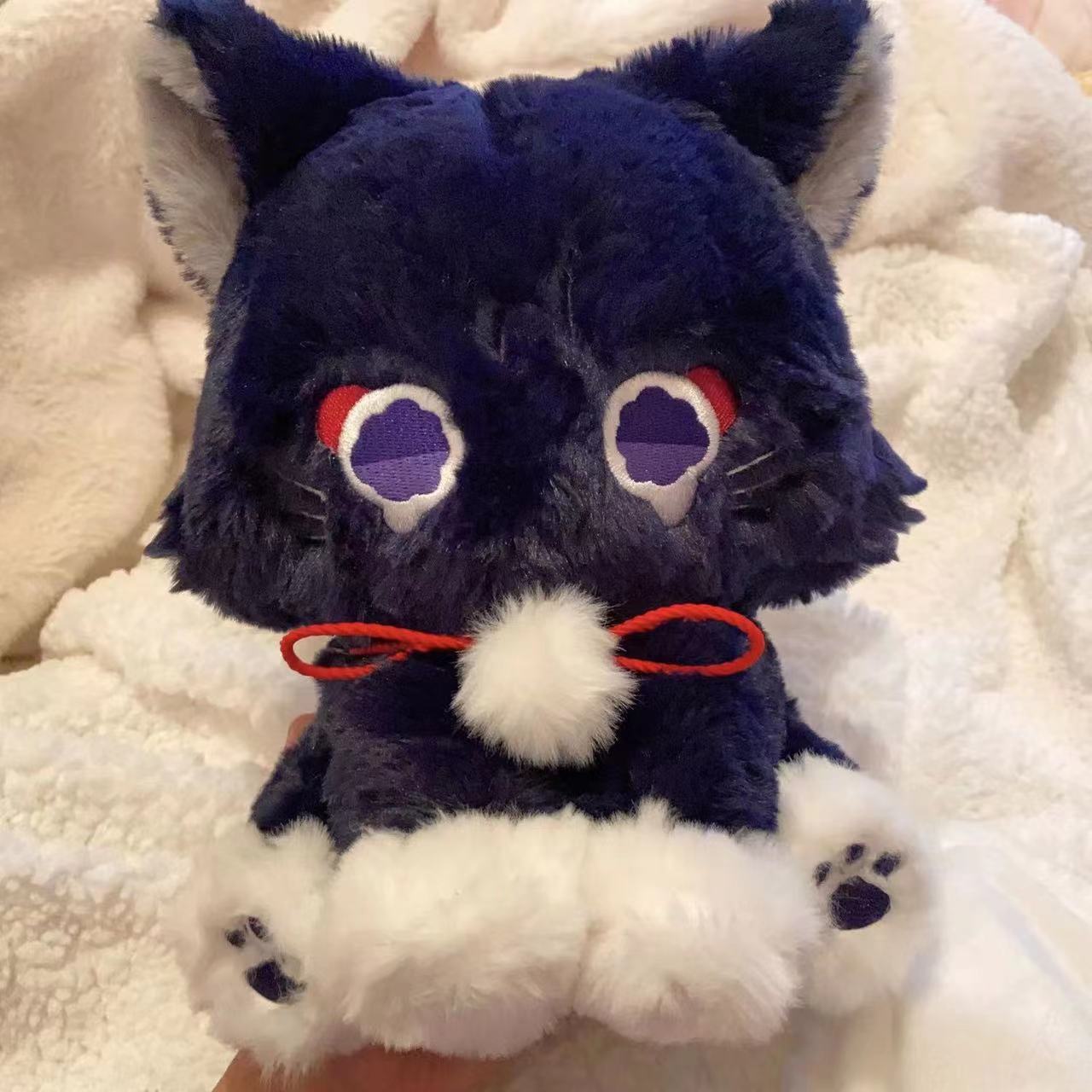 Аниме Scaramouche Cat, милая плюшевая кукла, 22 см, странник, домашнее животное, мягкая подушка для косплея, игрушка