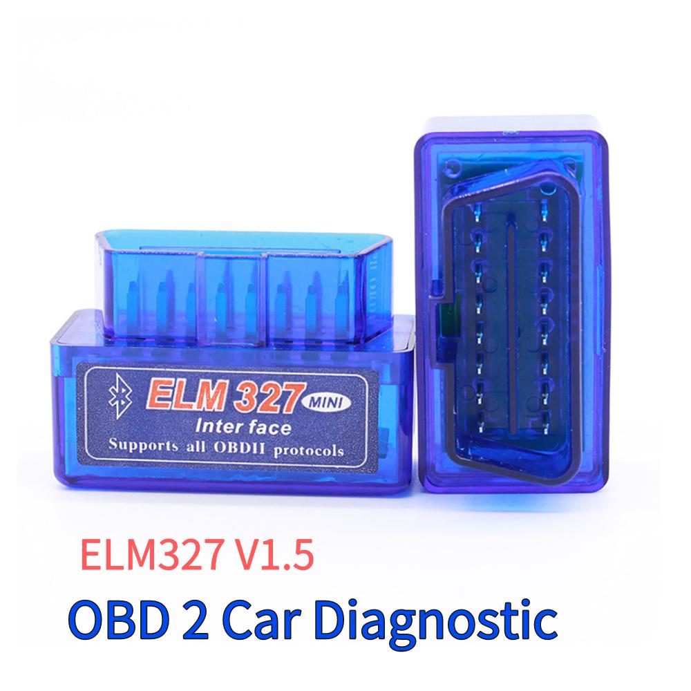 Mini ELM327 V1.5 Bluetooth OBD2 Беспроводной автомобильный диагностический сканер 2-слойная печатная плата ELM 327 PIC18F25K80 Чип Универсальный протокол OBD II Считыватель кодов автомобиля V 1.5