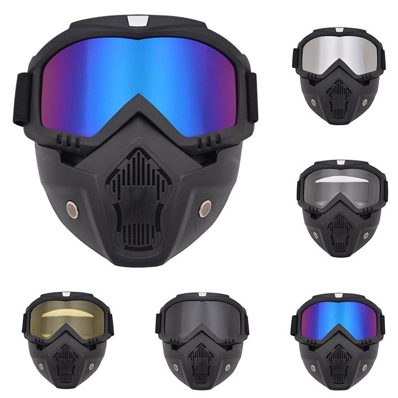 Мотоциклетный шлем Professional Outdoor Cycling Face Mask Goggles for Windproof Ski Snowboard Snowmobile прозрачный