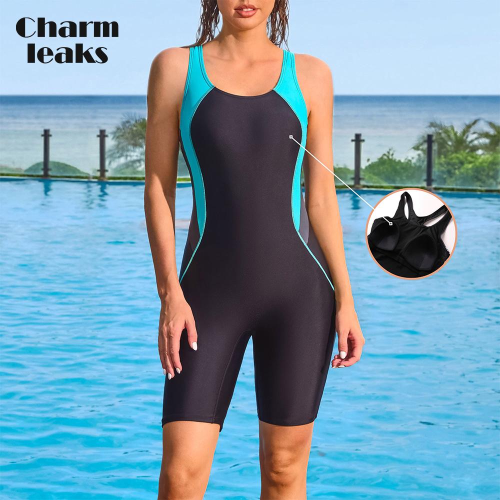Charmleaks Женский цельный спортивный купальник Спортивный купальник Racerback L жёлтый