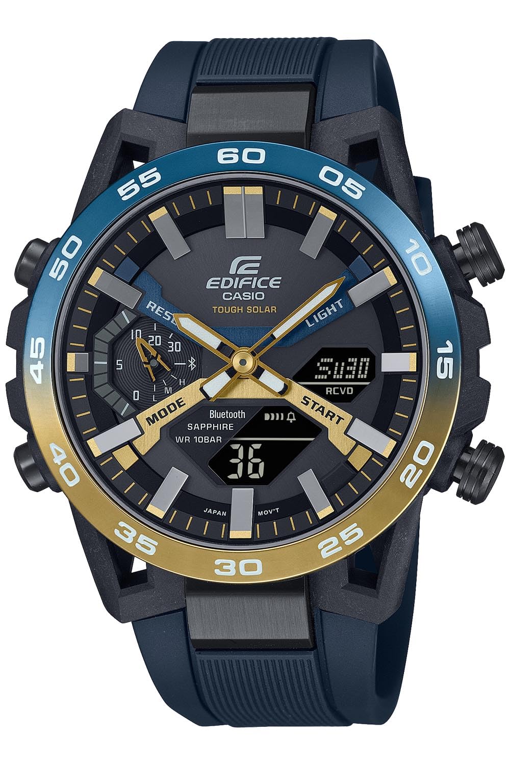 [Casio] Часы Edifice [серия Nighttime Drive] оснащены Bluetooth Solar Sapphire Glass ECB-2000YNP-1AJF мужские темно-синие