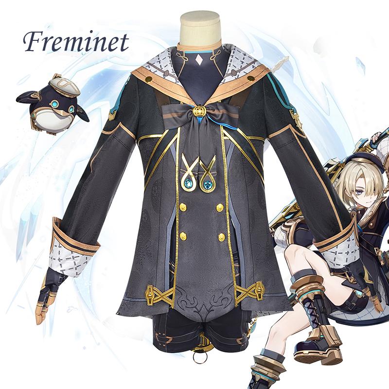 Ysir Freminet Косплей Genshin Impact Fontaine Ролевой костюм Аниме Игра Cos Костюм XS чёрный