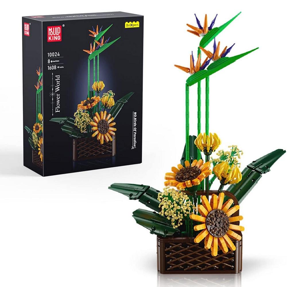 Форма King Flower Building Set Лилия Искусственный цветок Комплект строительных игрушек Цветочная модель Девушка Мама Подруга Леди Подарок на день рождения (Стрелиция)