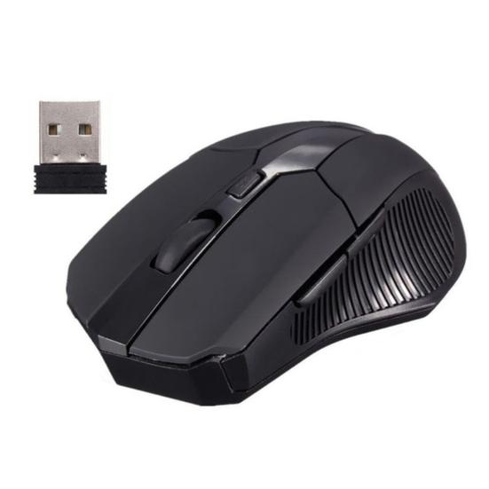 Портативный беспроводной USB-приемник 2,4 ГГц, оптическая игровая мышь, мышь для ноутбука чёрный