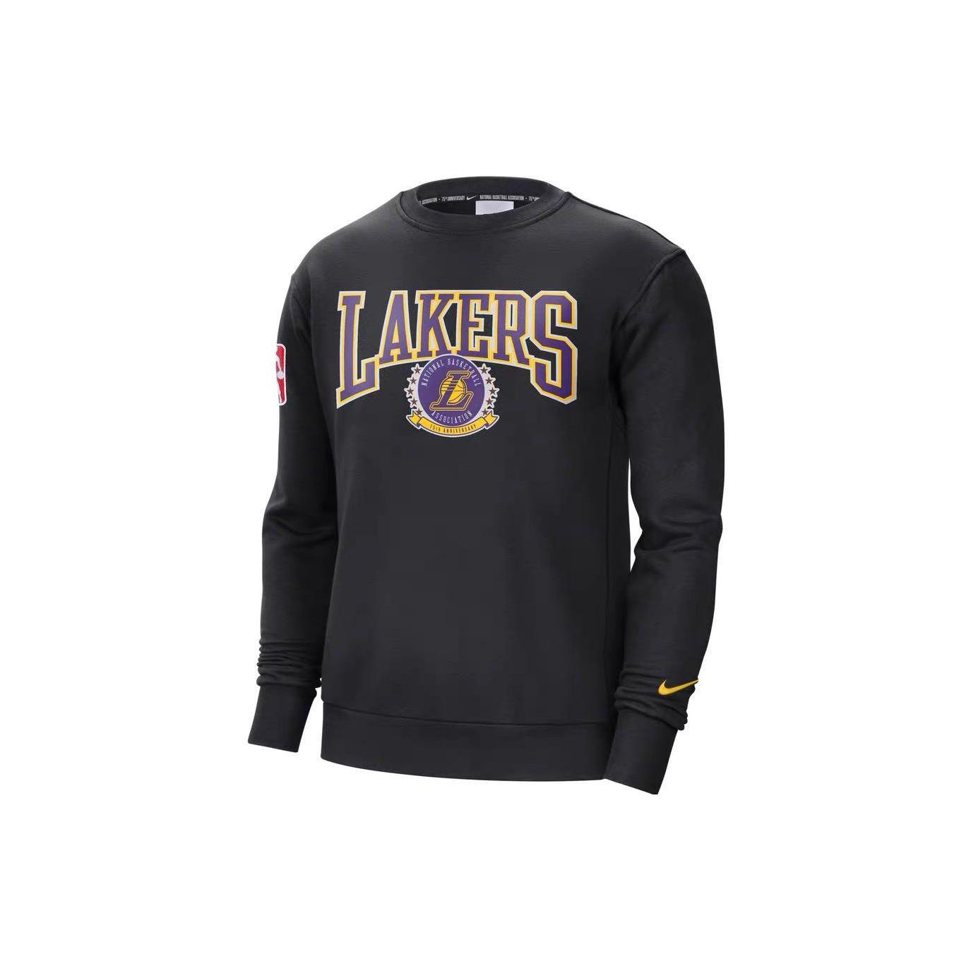 Мужской пуловер на флисовой подкладке с буквенным принтом Nike Los Angeles Lakers, черный DN4905-010 L