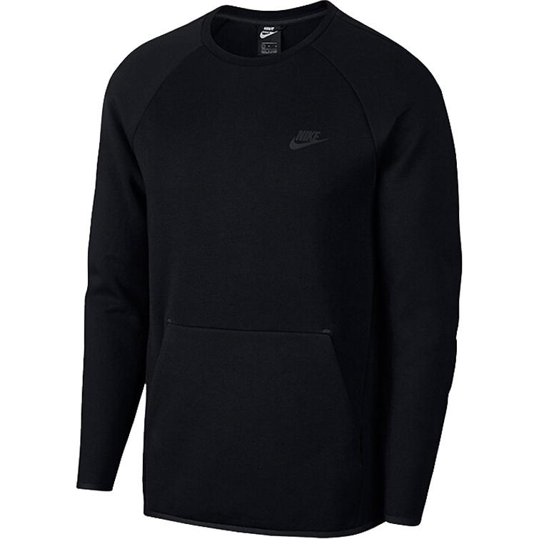 Толстовка Nike Solid Color Raglan с длинным рукавом и круглым вырезом, мужская, черная 928472-010 L