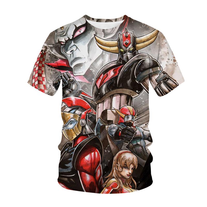 Детская футболка с аниме Grendizer, НЛО-робот Goldorak, уличная одежда с 3D принтом, модная футболка для мальчиков и девочек, детские футболки, топы, Harajuku, одежда для мальчиков 160