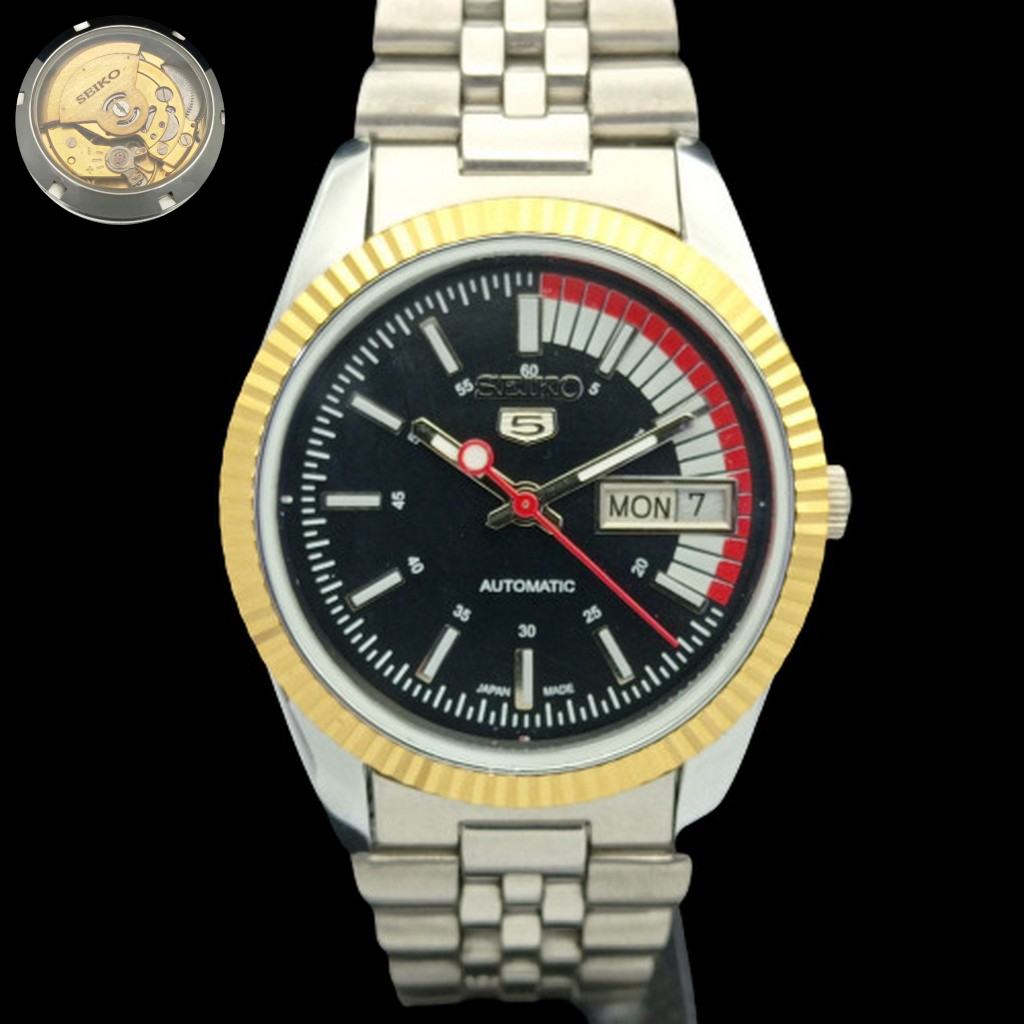  Б/У SEIKO 5 АВТОМАТИЧЕСКИЕ ЯПОНСКИЕ МУЖСКИЕ РЕДКИЕ ЗОЛОТИСТЫЕ ЧАСЫ С МЕХАНИЗМОМ 575a-a304858-9 SKU575a-a304858